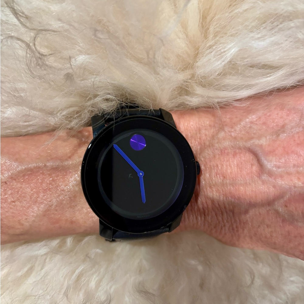 SOLD Movado Bold Black and Purple Watch